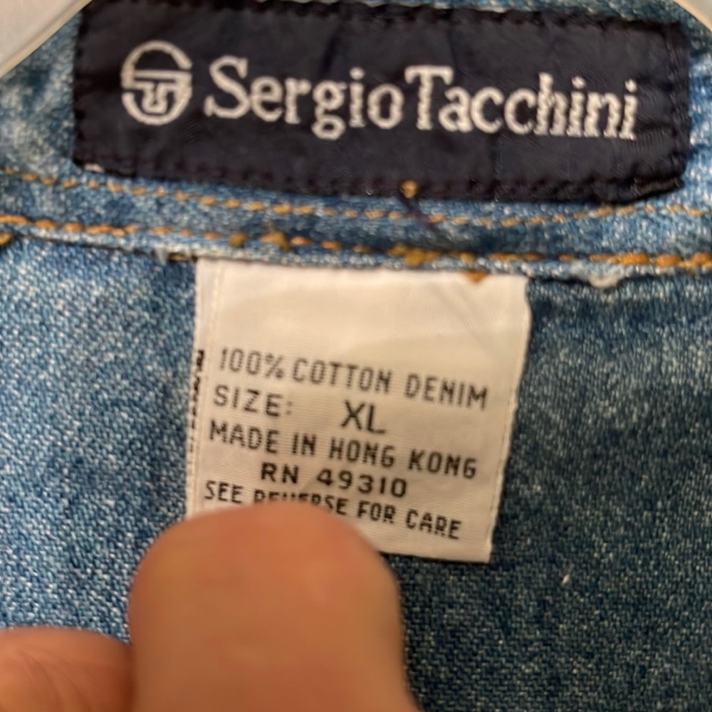 SERGIO TACCHINI DENIM SHIRT XL 100% COTTON EXCELLENT CONDITION